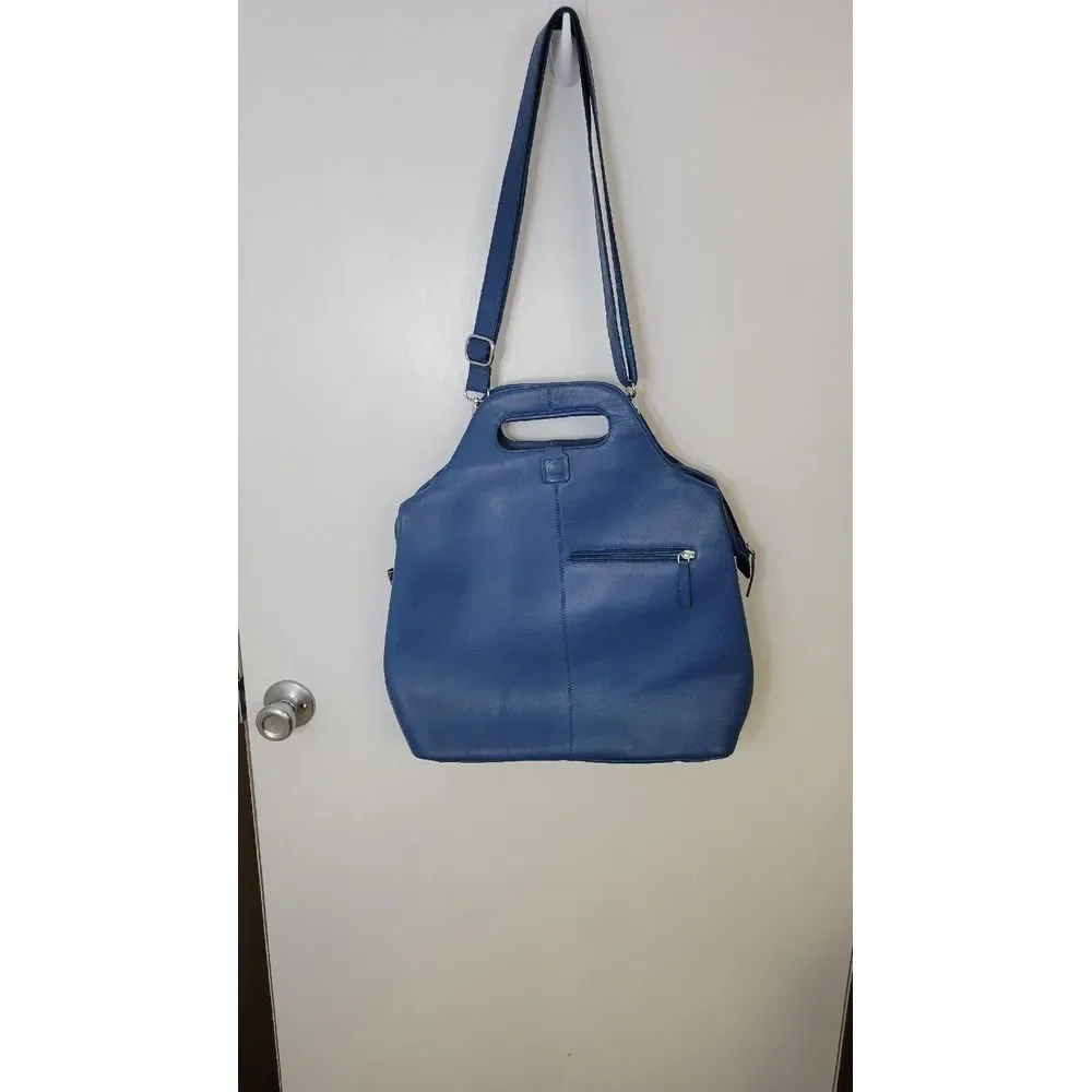 Delsey Gaite Leather Tote Purse Carryon Crossbody‎